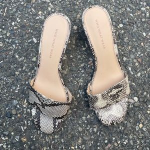 Who What Wear snake skin heels size 7.5 in good condition